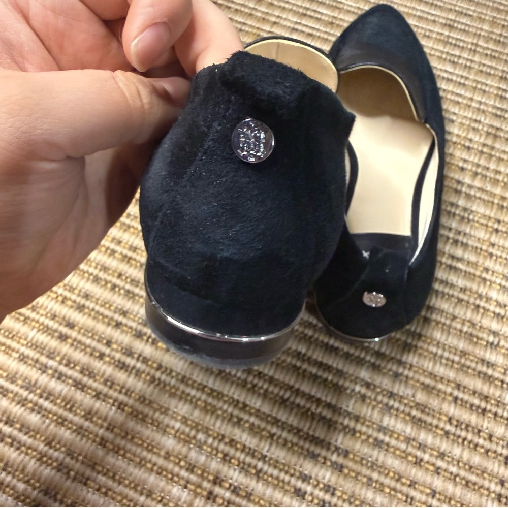 Alex Marie Cambell Suede and Embossed Leather Flats - Picture 4 of 5